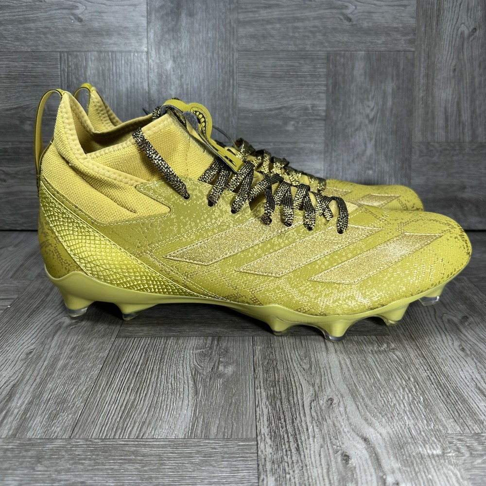 Adidas Adizero Football Cleats Mens 15 Gold Disney‎ Kaa Snakeskin NEW JP9955
